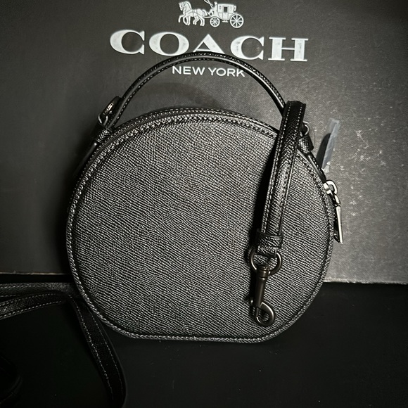 NWT Coach Canteen Circle Crossbody Halloween Cat Black Leather Purse Bag Kitten - Picture 12 of 12